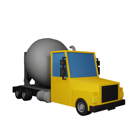 Camión de cemento  3D Icon