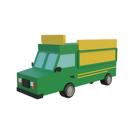 Camión de comida móvil  3D Illustration