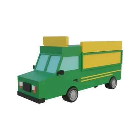 Camión de comida móvil  3D Illustration