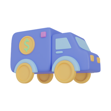 Camion de dinero  3D Illustration