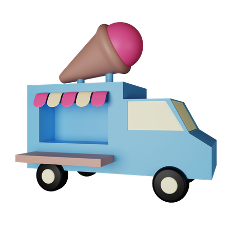 Camion de helados  3D Icon