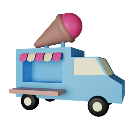 Camion de helados  3D Icon