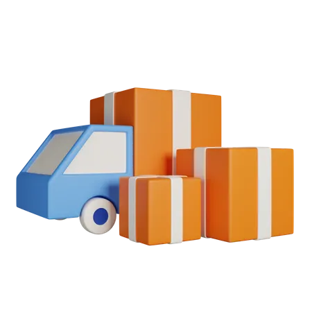 Icône 3D du camion de livraison  3D Icon
