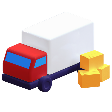 Camion de livraison  3D Illustration