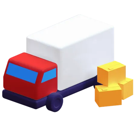 Camion de livraison  3D Illustration