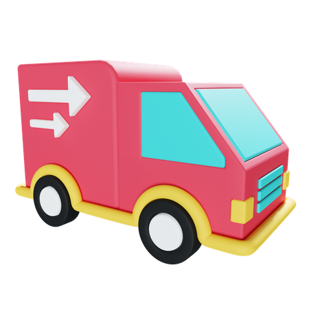 Camion de livraison  3D Illustration