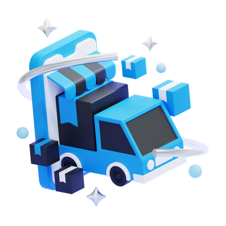 Camion de livraison  3D Icon