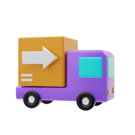 Camion de livraison à sens unique  3D Icon