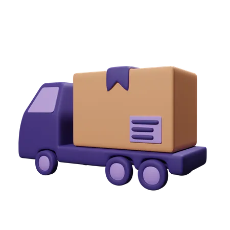 Camion de livraison de colis  3D Icon