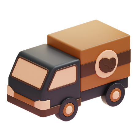 Camion de livraison de grains de café  3D Icon