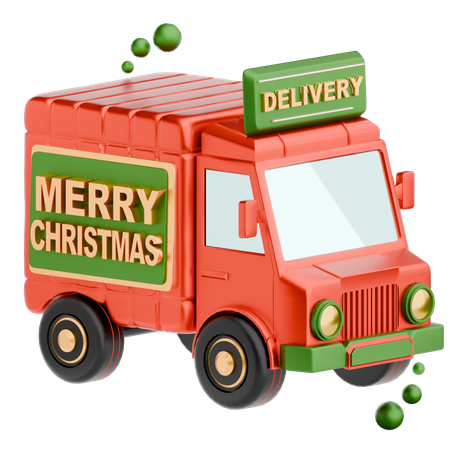 Camion de livraison de Noël  3D Icon