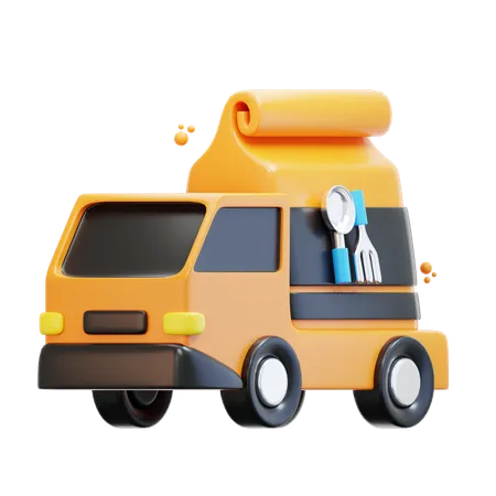 Camion de livraison de nourriture  3D Icon