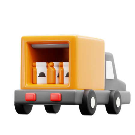 Camion de livraison de nourriture  3D Icon