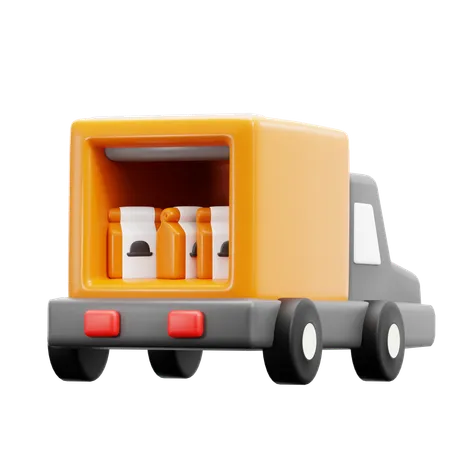 Camion de livraison de nourriture  3D Icon