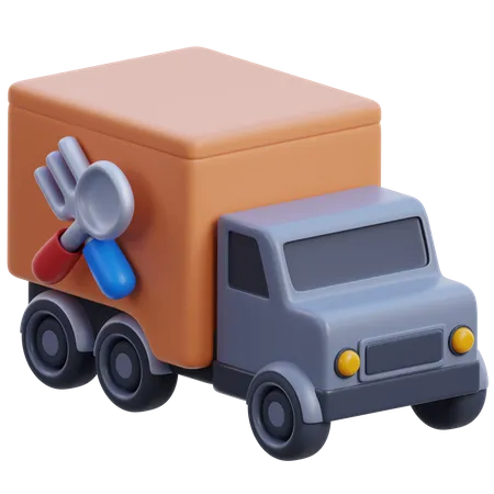 Camion de livraison de nourriture  3D Icon