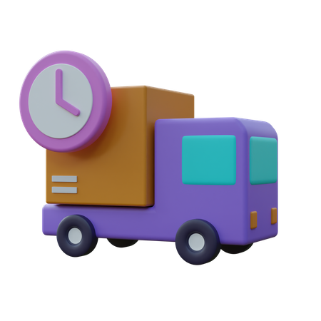 Heure du camion de livraison  3D Icon