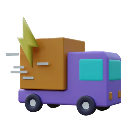 Camion de livraison rapide  3D Icon