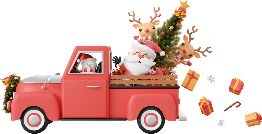 Camion de navidad  3D Icon