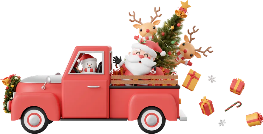 Camion de navidad  3D Icon