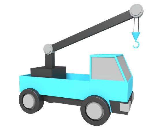 Camion-grue  3D Icon