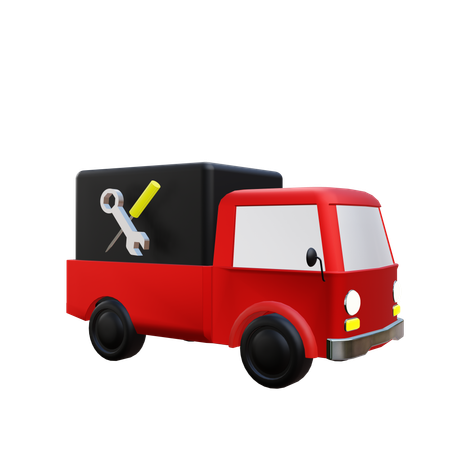 Camion de servicio a domicilio  3D Icon