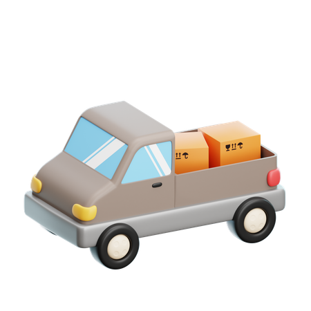 Camioneta  3D Icon