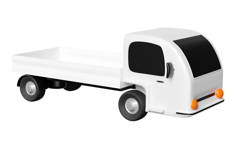Icone De Camion De Livraison Blanc 3 D Isolee Livraison Commerciale Concept De Transport De Service Express Illustration De Rendu 3 D 3D Illustration