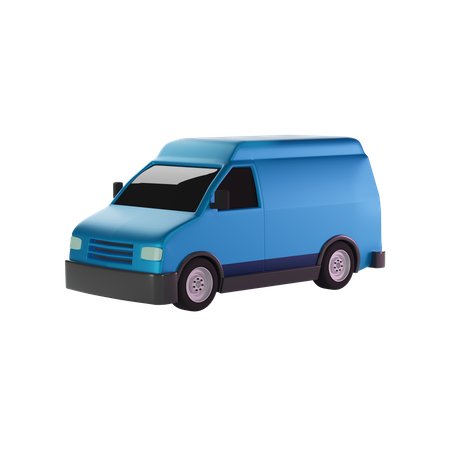 Voiture de livraison  3D Illustration