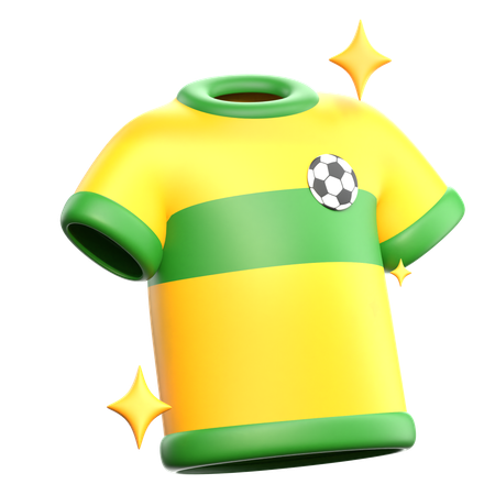 Camisa de futebol amarela  3D Icon