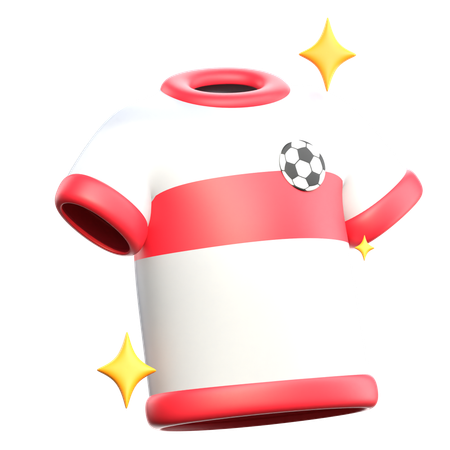 Camisa de futebol branca  3D Icon