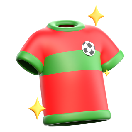 Camisa de futebol vermelha  3D Icon