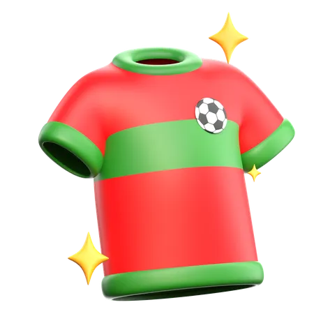 Camisa de futebol vermelha  3D Icon