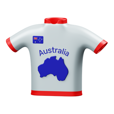 Camisa esportiva australiana  3D Illustration