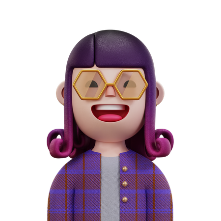Camisa morada mujer  3D Icon