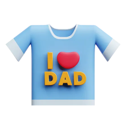 Amo la camiseta de papá  3D Icon