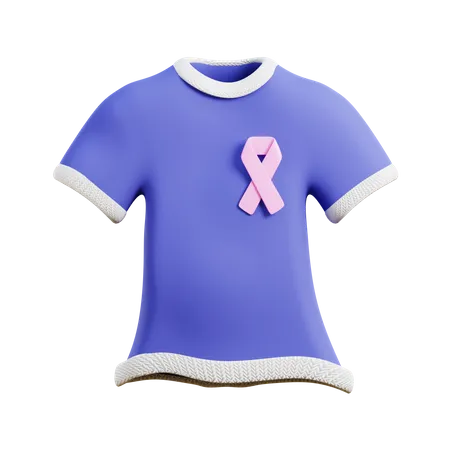 Camiseta de concientización sobre el cáncer.  3D Icon
