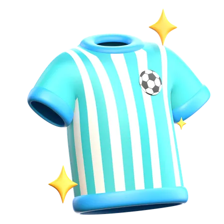 Camiseta de fútbol azul  3D Icon