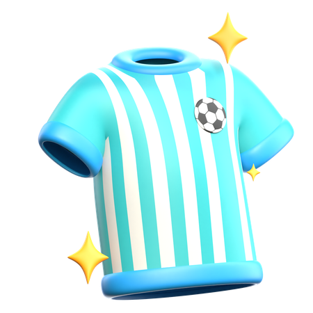 Camiseta de fútbol azul  3D Icon