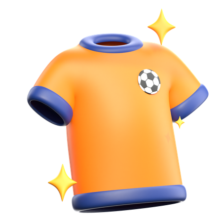 Camiseta de fútbol naranja  3D Icon