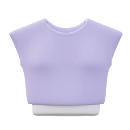 Camiseta de ejercicio corta mujer  3D Icon