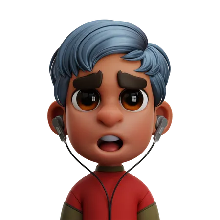 NIÑO CON CAMISETA LARGA  3D Icon