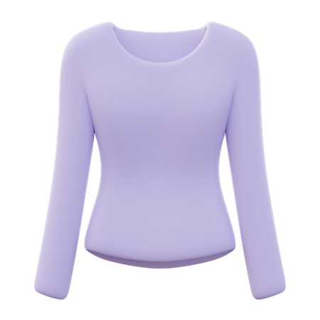 Camiseta de manga larga de las mujeres  3D Icon