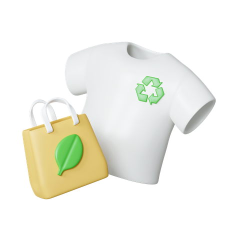 Camiseta reciclável  3D Icon