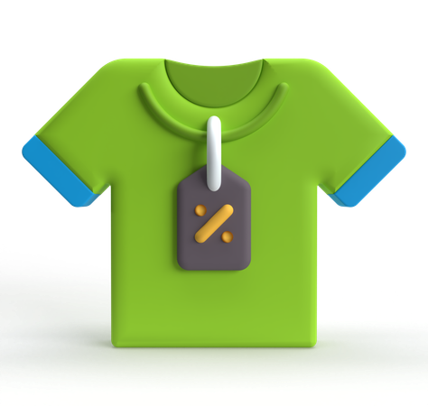 Venda de camisetas  3D Icon