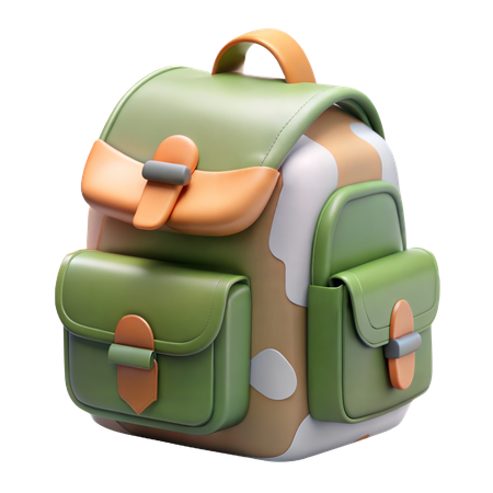 Camouflage Backpack  3D Icon