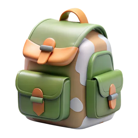 Camouflage Backpack  3D Icon