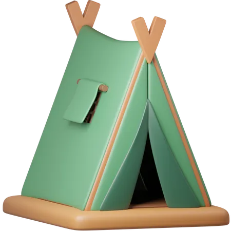 Camp  3D Icon