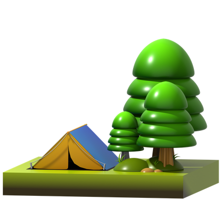 Camp  3D Icon