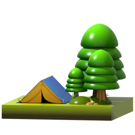 Camp  3D Icon