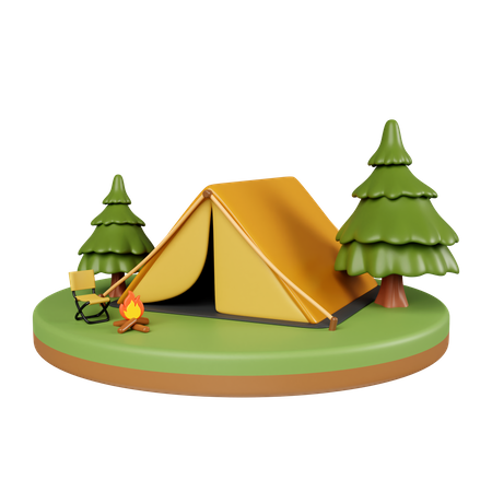 Camp  3D Icon